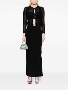 alexanderwang Alexander Wang Maxi-rok met logo-reliëf - Zwart