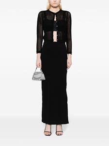 Alexander Wang Maxi-rok met logo-reliëf - Zwart