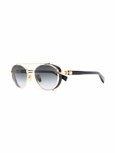 balmaineyewear Balmain Eyewear Zonnebril met rond montuur - Goud