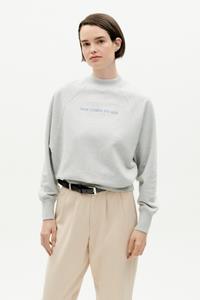 Thinking mu Damen vegan Sweatshirt Here Comes The Sun Gray