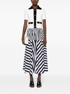 Patou Gestreepte maxi-rok - Zwart