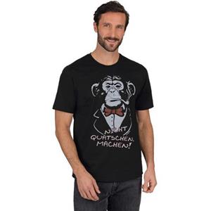 Trigema T-shirt  T-shirt met apenmotief en quote