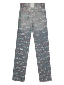 Lanvin x Future mid waist straight jeans - Blauw