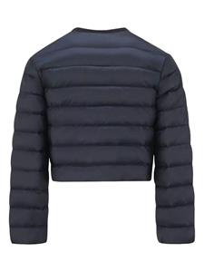 Moncler Enfant denim-panel quilted jacket - Blauw