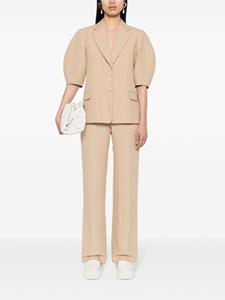 Chloé High waist broek met wijde pijpen - Beige