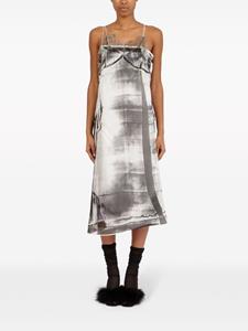 maisonmargiela Maison Margiela Zijden midi-jurk - Grijs