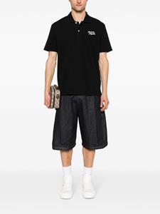 maisonkitsuné Maison Kitsuné Poloshirt met geborduurd logo - Zwart
