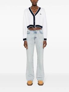 Haikure Korea straight jeans met franje - Blauw