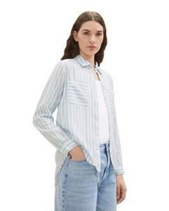 Tom Tailor Denim Overhemdblouse in een gestreept patroon