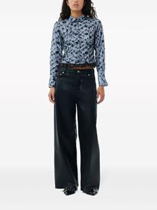 GANNI Jeans met wijde pijpen - Zwart