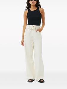 GANNI Jeans met wijde pijpen - Beige