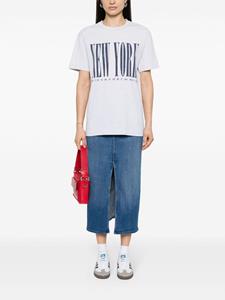 MOTHER The Reverse Pencil Pusher denim rok - Blauw