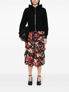 commedesgarçons Comme Des Garçons Midi-rok met bloemenprint - Zwart
