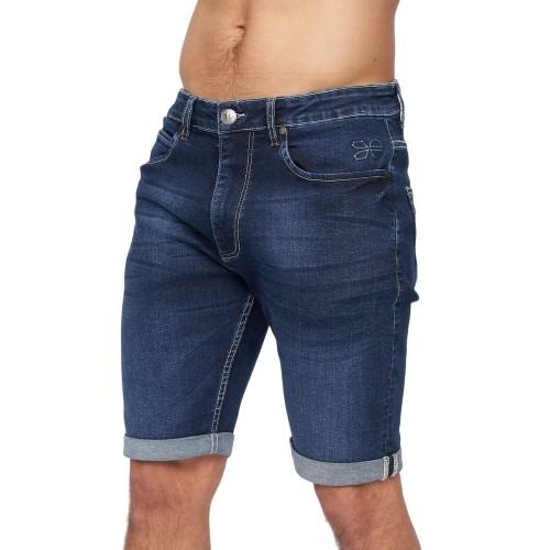 Crosshatch Tonwin-denimshort met reliëf voor heren 30R