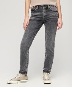 Superdry Vrouwen Slimfit Jeans met Middelhoge Taille Zwart