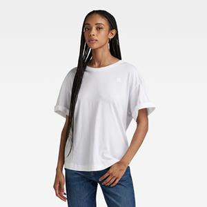 G-Star RAW Rolled Up Sleeve Boyfriend Top - Wit - Dames