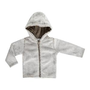 JACKY Gezellige jas met capuchon BABY ON TOUR bruin gemêleerd