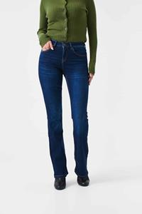 Kuyichi Damen vegan Jeans Mid Waist Amy Bootcut Herbal Blue