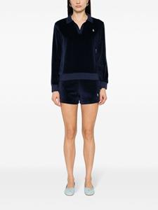 sporty&rich Sporty & Rich Fluwelen polotop - Blauw