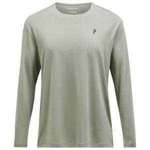 Peak Performance  Delta L/S Tee - Sportshirt, grijs/olijfgroen