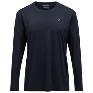 Peak Performance - Delta L/S Tee - Sportshirt, zwart/blauw