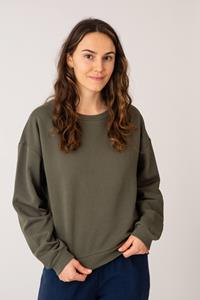 MATONA Damen vegan Sweatshirt Light Myrtle Dunkelgrün