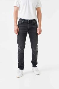 Nudie Jeans Herren vegan Jeans Slim Tapered Fit Lean Dean Black Eyes Grey
