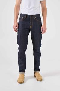 Nudie Jeans Herren vegan Jeans Regular Tapered Fit Gritty Jackson 13.75 Kaihara Dry Selvedge