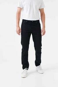 Nudie Jeans Herren vegan Jeans Regular Tapered Fit Steady Eddie Ii Ever Schwarz