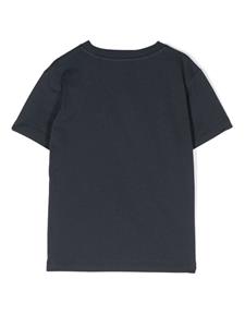 Fay Kids logo-patch cotton T-shirt - Blauw