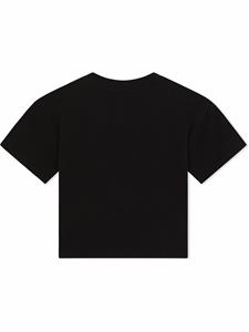 dolce&gabbanakids Dolce & Gabbana Kids T-shirt met geborduurd logo - Zwart