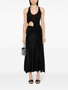 Rabanne Mini-rok met gedrapeerd detail - Zwart