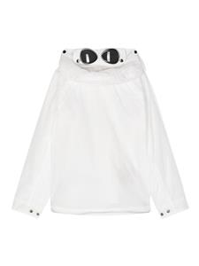 c.p.companykids C.P. Company Kids Jack met capuchon en goggle detail - Wit