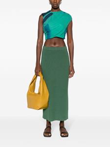 bymalenebirger By Malene Birger Kyara geribbelde midi-rok - Groen