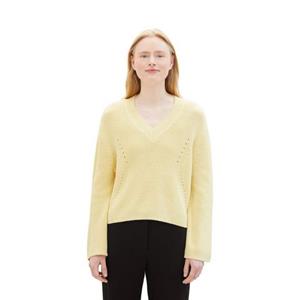 TOM TAILOR Denim Strickpullover structured v-neck pullover