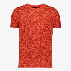 Unsigned heren T-shirt met bloemenprint oranje