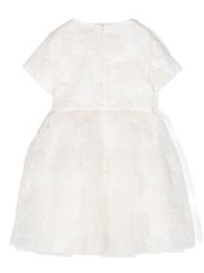 Simonetta Jurk met geborduurde bloemen - Wit