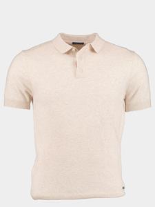 Bos Bright Blue Scotland blue polo korte mouw kobe polo flat knit 24108ko15sb/820 sand
