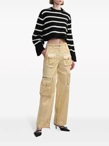 Halfboy Katoenen cargo broek met vervaagd effect - Beige