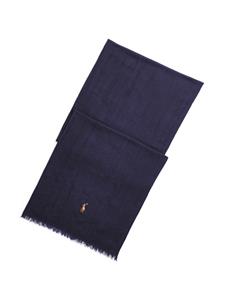 Polo Ralph Lauren Sjaal met borduurwerk - Blauw