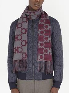 Ferragamo Sjaal met franje - Blauw