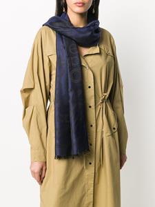 Ferragamo Sjaal met jacquard - Blauw