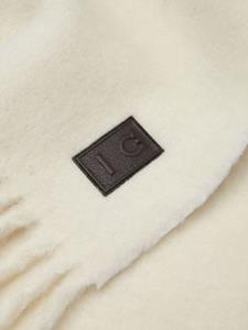 Ferragamo Sjaal met logopatch - Wit