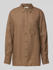 Marc O'Polo Overhemdblouse van linnen met borstzak