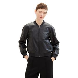 TOM TAILOR Denim Blouson Bomberjacke aus Kunstleder und mit Eingrifftaschen