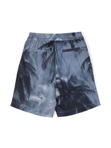 emporioarmanikids Emporio Armani Kids Shorts met palmboomprint - Blauw