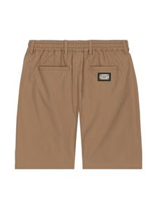 Dolce & Gabbana Kids Bermuda shorts met logoplakkaat - Bruin