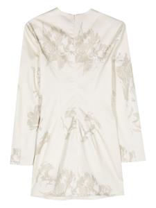 REMAIN Mini-jurk met bloemenprint - Beige