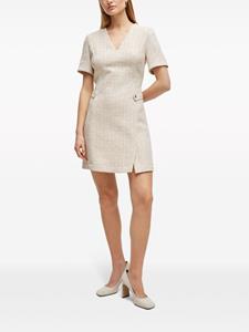 BOSS Tweed mini-jurk - Beige