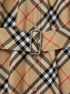 Burberry Vintage check katoenen blousejurk - Bruin